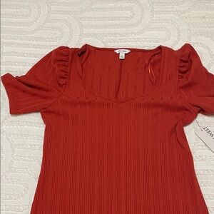 Nine West Rust Red Blouse